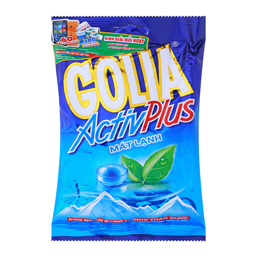Kẹo Golia Active Plus gói 112.5g