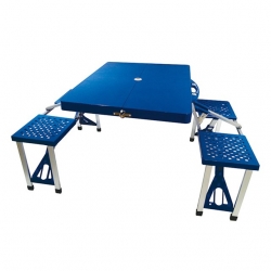 Bộ bàn ghế xếp đa năng Portable Folding Table (Xanh)