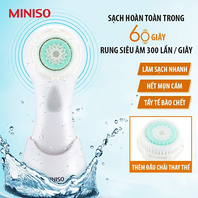 Máy rửa mặt siêu sạch Miniso làm sạch và massage mặt hiệu quả