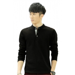 Áo thun nam tay dài Style Hàn Quốc 5691 (Đen) 