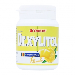 Kẹo gum hương chanh vàng Dr. Xylitol Orion hộp 52.56g