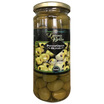 Quả oliu xanh không hạt Green Olive without seed Latino Bella